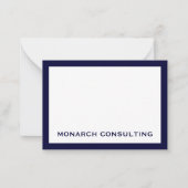 Specialistische marine en White Typographic Busine Notitiekaartje (Voorkant)