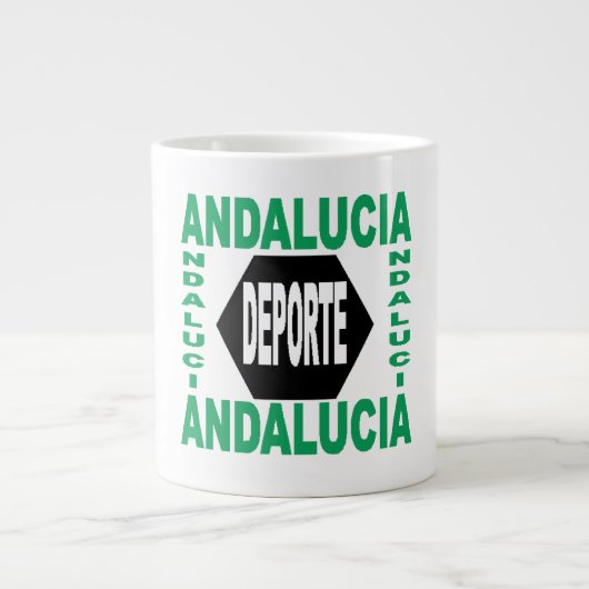 Specialiteit Mok Jumbo wit ANDALUCIA DEPORTE (Voorkant)