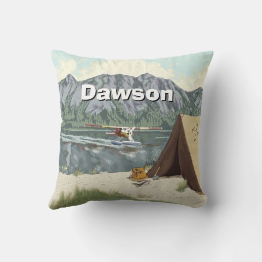 Specialized Boy's Room Woodland Camping Mountain Kussen (Achterkant)