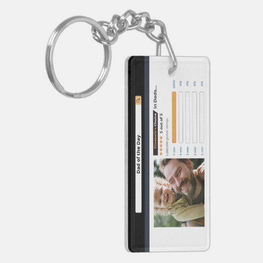 Specialized Funny Best Dad Photo Sleutelhanger (Voorkant Links)