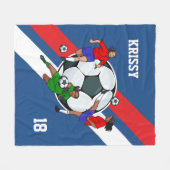 Specialized Girls Soccer Designer Fleece Deken (Voorkant (Horizontaal))