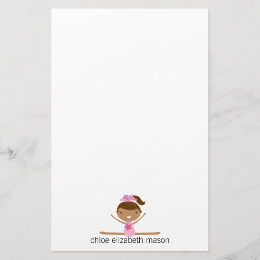 Specialized Girly Gymnastics Stationery Briefpapier (Voorkant)