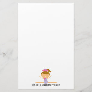 Specialized Girly Gymnastics Stationery Briefpapier