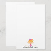 Specialized Girly Gymnastics Stationery Briefpapier (Voorkant / Achterkant)