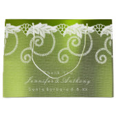 Specialized Wedding Greenly White Royal Lace Groot Cadeauzakje (Voorkant)