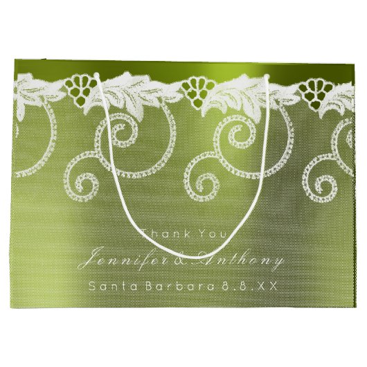 Specialized Wedding Greenly White Royal Lace Groot Cadeauzakje (Achterkant)