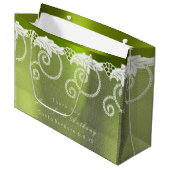 Specialized Wedding Greenly White Royal Lace Groot Cadeauzakje (Voorkant Gekanteld)