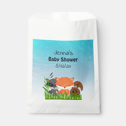 Specialized Woodland Creatures Baby shower Bag Bedankzakje (Voorkant)