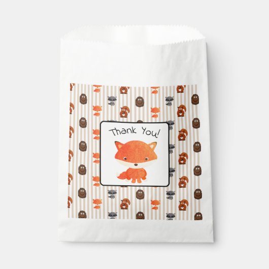 Specialized Woodland Creatures Baby shower Bag Bedankzakje (Voorkant)