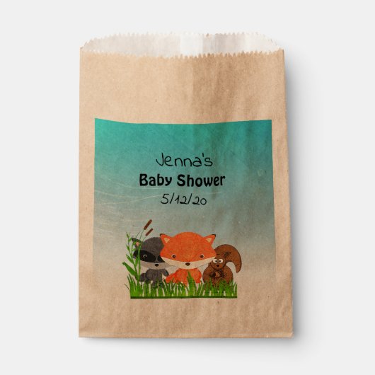 Specialized Woodland Creatures Baby shower Bag Bedankzakje (Voorkant)