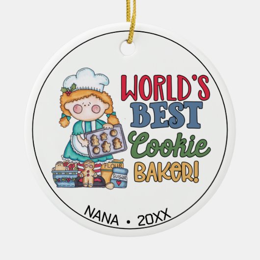 Specialized World's Best Cookie Baker Keramisch Ornament (Voorkant)
