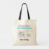 Specializing in Long Distance Hookups Funny Tech Tote Bag (Achterkant)