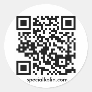 SpecialKolin.com QR Code Stickers! Ronde Sticker