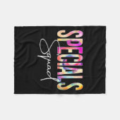 Specials Squad Tie Dye Back To School Women Apprec Fleece Deken (Voorkant (Horizontaal))