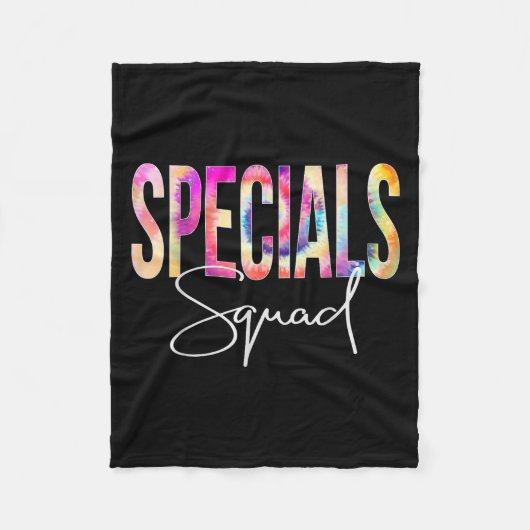 Specials Squad Tie Dye Back To School Women Apprec Fleece Deken (Voorkant)