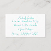 Specialty Coffee Drink Coffee Shop Visitekaartje (Achterkant)