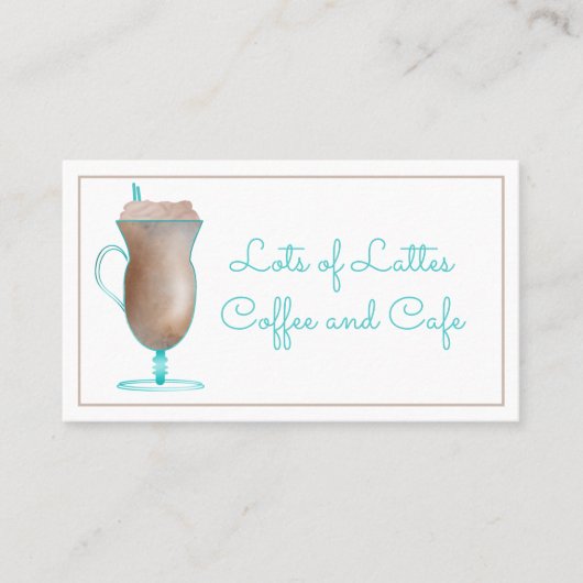 Specialty Coffee Drink Coffee Shop Visitekaartje (Voorkant)