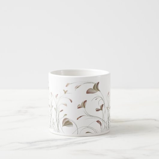 Specialty Espresso Mok | Minimaal botanisch ontwer (Voorkant)