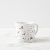 Specialty Espresso Mok | Minimaal botanisch ontwer (Voorkant rechts)