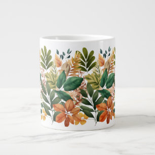Specialty Jumbo Mok - Bladeren en Natuur Patronen