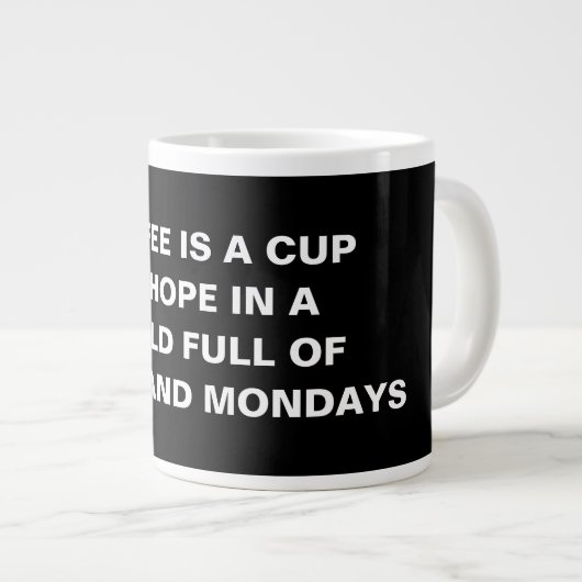 Specialty Minimalist Funny Coffee Quote Mug Grote Koffiekop (Voorkant rechts)