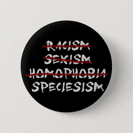 Speciesisme Ronde Button 5,7 Cm (Voorkant)