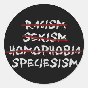Speciesisme Ronde Sticker