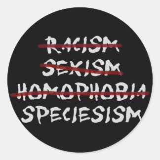 Speciesisme Ronde Sticker