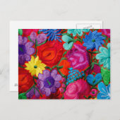 Specificatie van de traditionele borduurbloementee briefkaart (Voorkant / Achterkant)