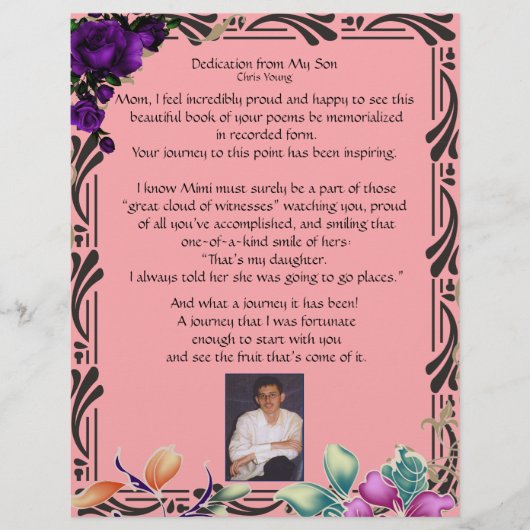 Specificatie van mijn zoon op persoonlijke papiere (Voorkant)