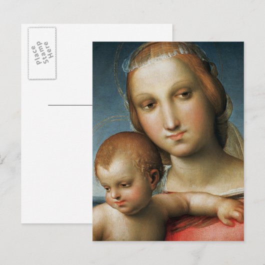 Specificatie van<Virgin and Child>Attributen aan R Briefkaart (Voorkant / Achterkant)