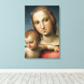 Specificatie van<Virgin and Child>Attributen aan R Canvas Afdruk (Insitu (Houten vloer))