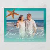 Specificatie voor budgetstrandbruiloft - bedankt flyer (Voorkant)