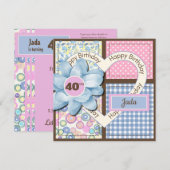 Specifiek jaar 20, 21, 25, 40, 50, 60, Bloemen Kaart (Voorkant / Achterkant)