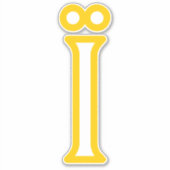 Specifieke Ї voor de gele Oekraïense taal Sticker (Voorkant)