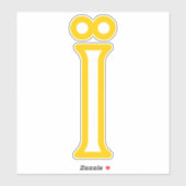 Specifieke Ї voor de gele Oekraïense taal Sticker (Vel)