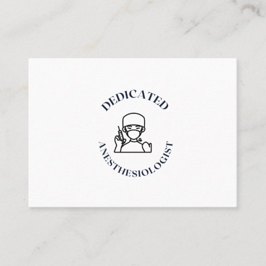 SPECIFIEKE ANESTHESIOLOGIST VISITEKAARTJE (Voorkant)