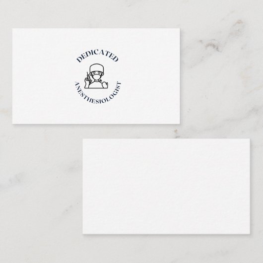SPECIFIEKE ANESTHESIOLOGIST VISITEKAARTJE (Voorkant / Achterkant)