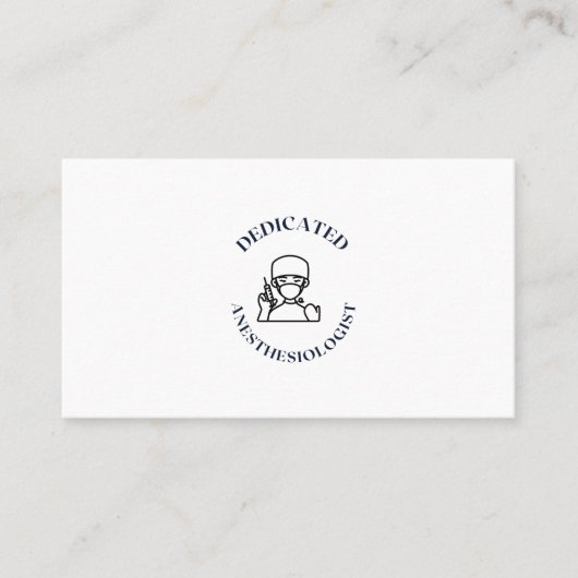 SPECIFIEKE ANESTHESIOLOGIST VISITEKAARTJE (Voorkant)