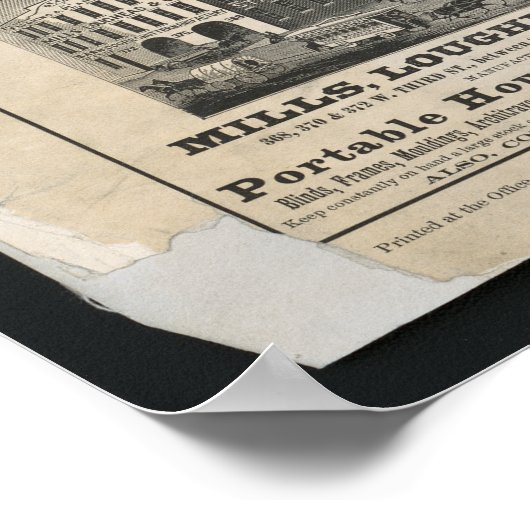 SPECIMEN FRACTIONELE VALUTA ADVERTISER c. 1867 Poster (Hoek)