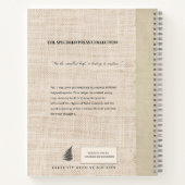 Specimen Press: Fossil Fern Linen Look Organic Notitieboek (Achterkant)