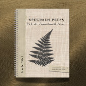 Specimen Press: Fossil Fern Linen Look Organic Notitieboek