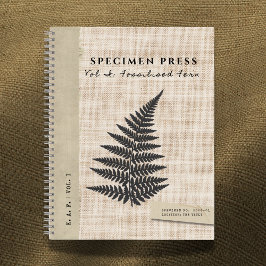 Specimen Press: Fossil Fern Linen Look Organic Notitieboek
