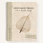 Specimen Press Vol. 3: Bodhi Skeleton Linen-Look Notitieboek (Voorkant)