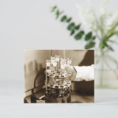 Specimens in met glas afgesloten testbuizen briefkaart (Staand voorkant)