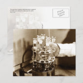 Specimens in met glas afgesloten testbuizen briefkaart (Voorkant / Achterkant)