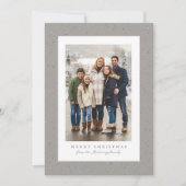 Speckle lijst eenvoudige neutrale kerstfoto feestdagenkaart (Voorkant)