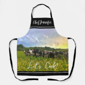 Speckle Park vee onder regendouche, zonsondergang  Schort (Voorkant)