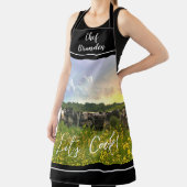 Speckle Park vee onder regendouche, zonsondergang  Schort (Insitu)