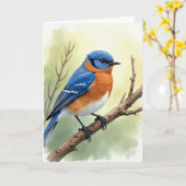 Speckled Bird Scene Card Kaart (Gele Bloem)
